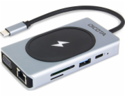 DICOTA USB-C Charging Hub 10-v-1, dokovací stanice