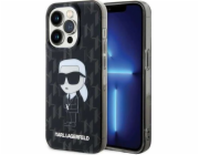 Karl Lagerfeld  KLHCP15LHNKMKLK iPhone 15 Pro 6.1 černo/černé pevné pouzdro Monogram Ikonik