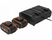 Worx Set 4,0 Ah baterie 2x + nabíječka WA3611