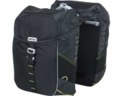 Bazalka BASIL MILES DOUBLE PANNIER BAG 32L MIK System (připraveno k použití), 100% voděodolná černá limetka (NOVINKA 2024)
