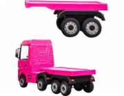 Návěs Lean Cars pro akumulátorové vozidlo HL358 Mercedes Actros, růžový