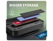 AXAGON HMC-UFO, USB 10Gbps hub, 2x USB-A, USB-C, HDMI 4k/60, RJ-45, M.2 slot, SD/mSD, audio, PD 100W, kabel USB-C 65cm