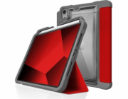 STM Pouzdro na tablet STM Dux Plus Pouzdro Apple iPad mini 2021 (6. generace) MIL-STD-810G Nabíječka na tužky (červená)