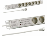 M-CAB napájecí kabel M-Cab POW0020 splitter 2 m 7 x zásuvka Indoor Šed.