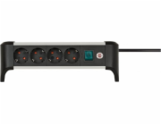 Brennenstuhl Napájecí kabel Brennenstuhl 1391040400 Rozbočovač 1,8 m 4 x Síťová zásuvka Indoor Černá, Stříbrná