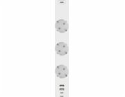 WOOX R6132 napájecí pásek Inteligentní Smart WiFi pásek, 3 AC zásuvky, 2 USB 2.0 porty, 2 USB-C porty