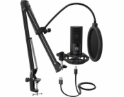 Jemný mikrofon T669 USB pop mikrofonní set, filtr, stojan