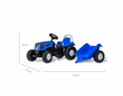 Šlapací traktor s vlečkou Rolly Kid Landini modrý