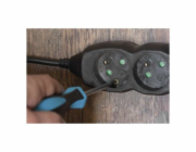 Prodlužovací kabel 3 m / 5 zásuvek / černý / PVC / 1,5 mm2