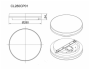 Lampa Standart Toro CL280CP01, stropní, 18W