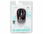 Logitech M 185 Cordless Notebook Mouse USB cerna / cervena