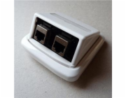 Dvojzásuvka ABB TANGO 2xRJ45 cat5e STP bílá