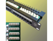 Opticord UTP Patch panel 24 port Cat.5E Black L type