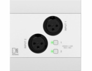 Síťový zvukový vstupní panel Audac  NWP220/W – 2 x XLR + BT (4 CH) bílá verze
