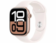 Apple Watch Series 10 GPS 46mm Rose Gold Aluminium Case with Light Blush Sport Band - S/M