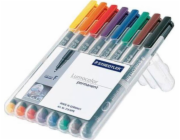 Staedtler Foliopis 318WP8 8col. v trvalém pouzdře STAEDTLER LUMOCOLOR