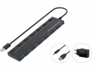 Conceptronic USB HUB CONCEPTRONIC USB-Hub 7-Port 3.0 ->7x3.0 5Gbps m.Netz. Svatý