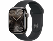 Apple Watch 10 GPS + Cellular 46mm Slate Titanium S/M chytré hodinky černé (MWYD3QF/A)