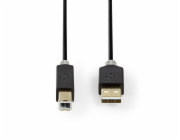 Nedis CCBW60100AT20 - USB 2.0 kabel | A Zástrčka - B Zástrčka | 2 m | Antracit