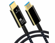 PremiumCord Ultra High Speed HDMI 2.1 optický fiber kabel 8K@60Hz,zlacené 15m