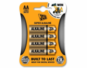 JCB SUPER alkalická baterie LR06, blistr 4 ks
