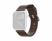 Nomad Strap Modern Leather Brown Connector Silver 38/40/41 mm