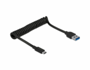 USB 3.2 Gen 2 Spiralkabel, USB-A Stecker > USB-C Stecker