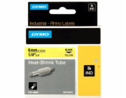 Dymo Rhino IND ORIGINAL smršťovací bužírka 6 mm x 1,5 m, černá na žluté, smršťovací bužírka se štítkem