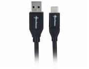 Sharkoon Kabel USB 3.2 Gen 2, USB-A zástrčka > USB-C zástrčka (černý, 0,5 metru)