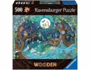  Dřevěné puzzle Fantasy Forest