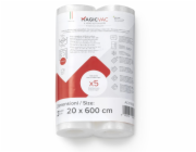 MagicVac 2 Vakuumierfolienrollen mit Label 20 cm x 6 m