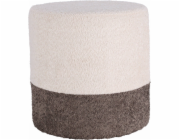 Home Styling Collection Kulatá čalouněná taška ve dvou barvách boucle, O 35 x 34 cm