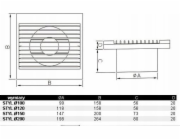 Dospel Dospel STYL 150 WP 007-0006 domácí koupelnový nástěnný ventilátor s tahovým vypínačem