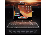 AXAGON HMC-KB-US, USB 5Gbps hub s US klávesnicí, HDMI 4K/60Hz, 3x USB-A, SD/mSD, audio, PD 100W, kabel USB-C 60cm