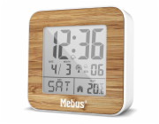 Mebus 27247 White/Wood Look Radio alarm clock digital