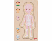 Goki Dřevěné puzzle Lidské tělo - kluk