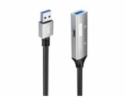 PremiumCord USB 3.2 repeater a prodlužovací kabel Male-Female, 5Gbps Aluminium 15m