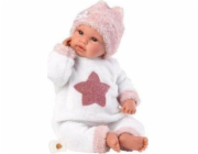 Llorens  16348 Panenka Baby 36 cm, růžová čepice