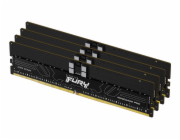 Kingston FURY Renegade Pro - DDR5 - sada - 128 GB: 4 x 32 GB - DIMM 288-pin - 6400 MHz / PC5-51200 - CL32 - 1.4 V - registrovaná - ECC - černá
