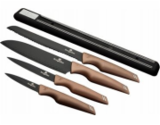 Sada nožů s magnetickým držákem 6 ks Rosegold Metallic Line BH-2697
