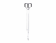 Solární dobíjecí lampa Domoletti, IP44, chrom RGB