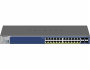 NETGEAR Smart GS728TXP - V3 - přepínač - L3 Lite - inteligentní - 24 x 10/100/1000 (PoE+) + 4 x SFP+ - desktop, Lze montovat do rozvaděče - PoE+ (190 W)