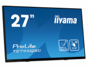 iiyama ProLite T2755QSC-B1 - LED monitor - 27" - dotykový displej - 2560 x 1440 WQHD @ 75 Hz - IPS - 400 cd/m2 - 1000:1 - 5 ms - HDMI, DisplayPort - reproduktory - matná čerň