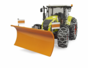 Bruder Claas Axion 950 se sněhovými řetězy a radlicí pluhu, model vozidla