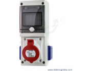 SCAME Vybavený rozváděč 1X32A/380V 3P+N+E 2X230V 4 MOD632.3W Scame