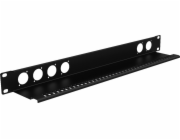Caymon  BP106T Maskovací panel pro 19" rackové skříně s policí pro odlehčení tahu, 6x D, 1 HE