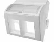 Adaptér 45x45 2xRJ45 (konvexní lomený) ALANTEC