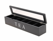 Krabička na čaj dřevěná 6 přihrádek TEA KO-C37800110