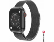 Swissten řemínek pro apple watch milánský tah 42 / 44 / 45 / 49 mm černý