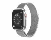 Swissten řemínek pro apple watch milánský tah 42 / 44 / 45 / 49 mm stříbrný